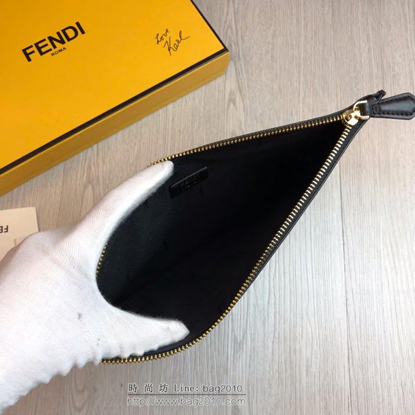 FENDI最新款手包 原單品質 進口小牛皮 小怪獸 芬迪手拿包 logo皮信封手包  fdz2121